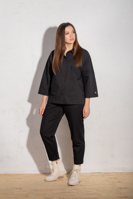Блузка MisLana 6843 черный размер 46-56 #2