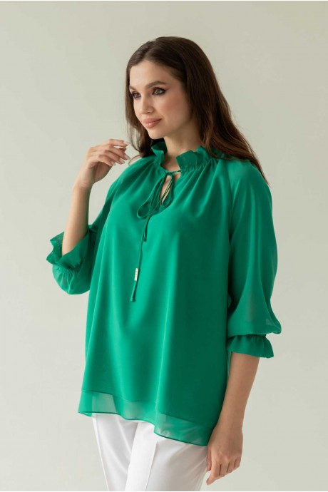 Блузка MisLana 791 зеленый размер 46-56 #3