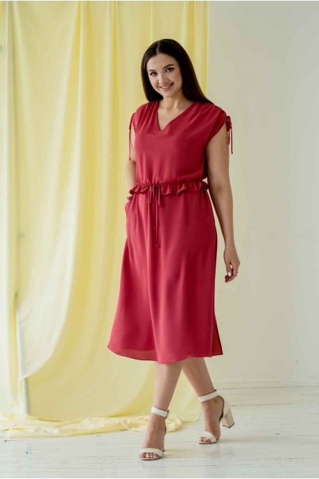 Платье MisLana 665 красный размер 46-54 #2