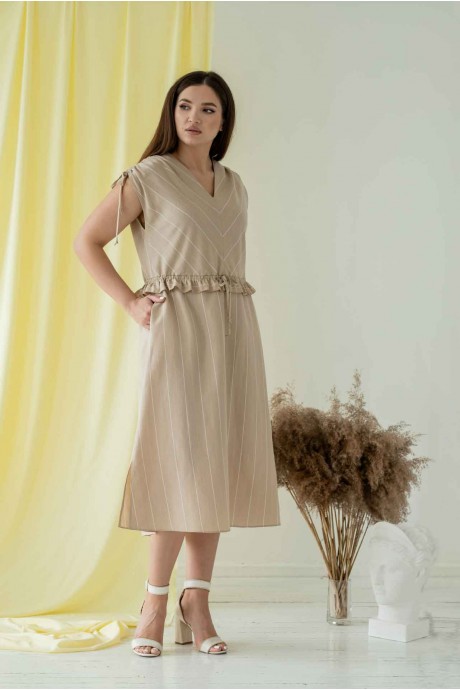 Платье MisLana 667 бежевый размер 46-52 #2
