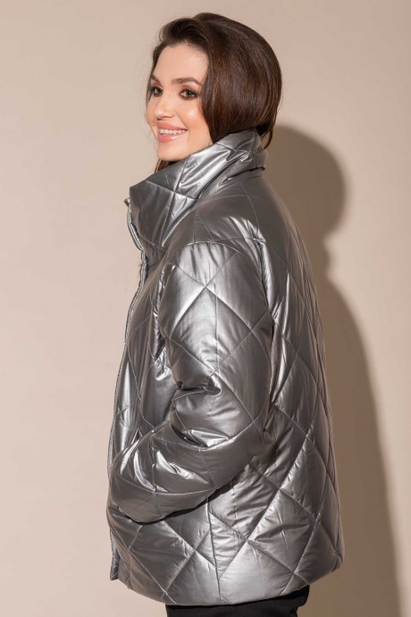 Куртка MisLana 724 серебро размер 46-56 #5