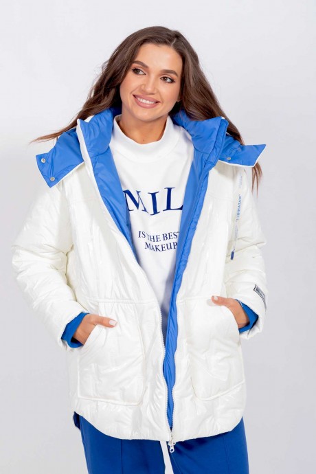 Куртка MisLana 851 бело-синий размер 44-54 #1