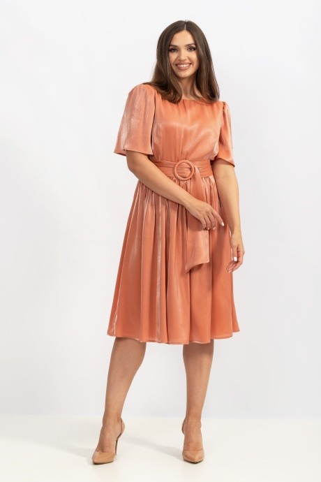 Платье MisLana 5521 персиковый размер 48-58 #1