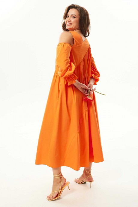 Платье MisLana С937 оранжевый размер 46-54 #6