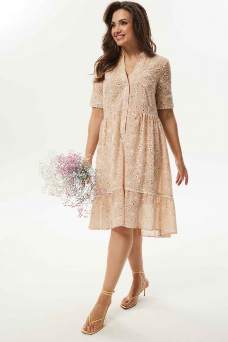 Платье MisLana А934 персик размер 48-54 #1
