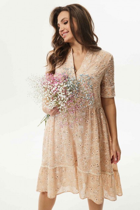 Платье MisLana А934 персик размер 48-54 #4