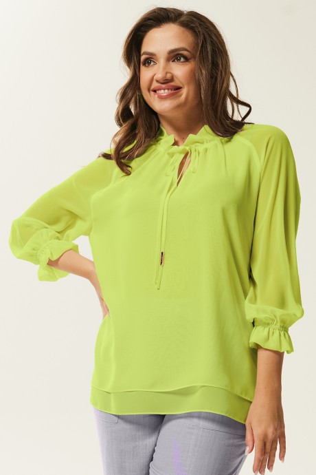 Блузка MisLana 791 зеленый размер 48-56 #1