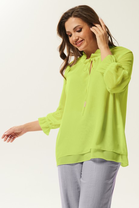 Блузка MisLana 791 зеленый размер 48-56 #2