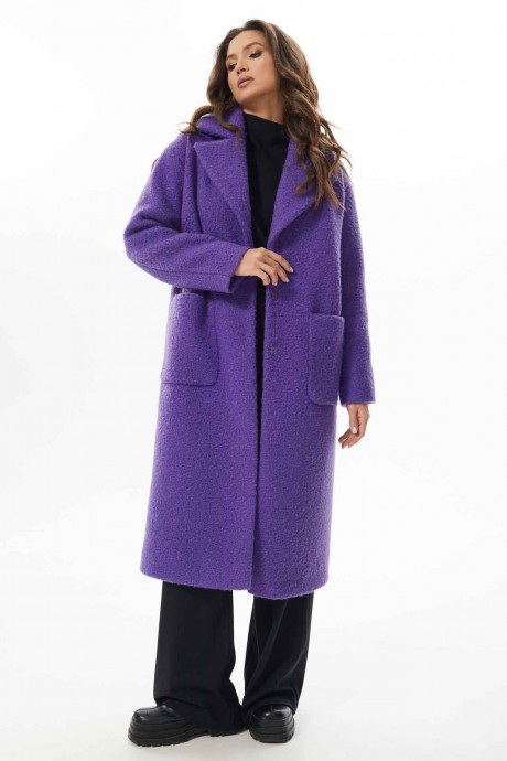 Пальто MisLana С854/1 фиолет размер 46-56 #1
