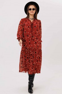 Платье MisLana 1232 кирпич #1