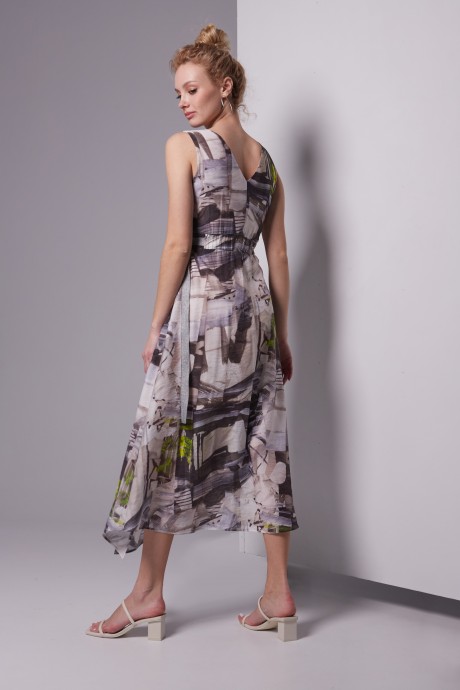 Платье Davydov 9184 серо-коричневые тона размер 42-48 #2
