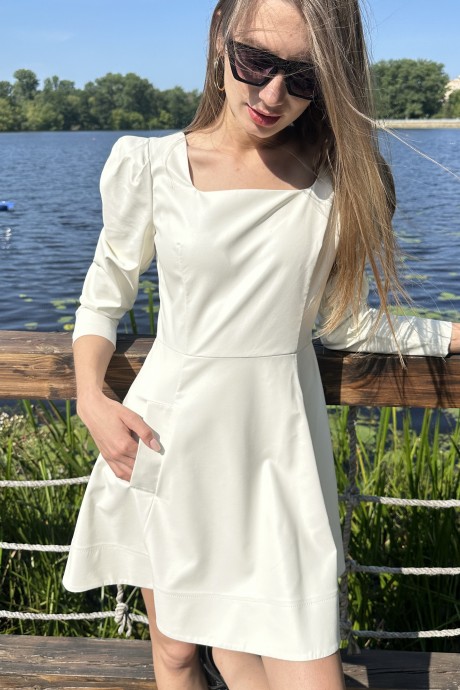 Платье Davydov 6076 молочный размер 42-46 #4