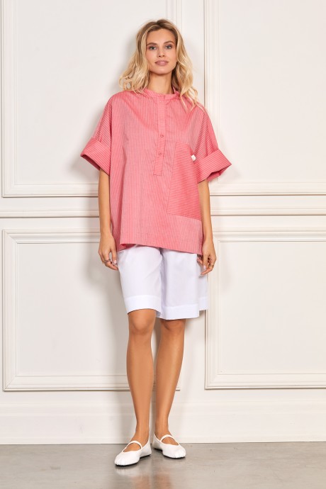 Рубашка RIVOLI 2393.1 кораллово-розовый размер 42-52 #2