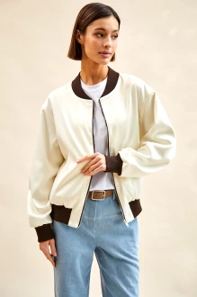 Бомбер RIVOLI 8097 бежевый, коричневый