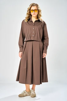 Юбочный костюм ARTELLA 1010 двойка молочный шоколад