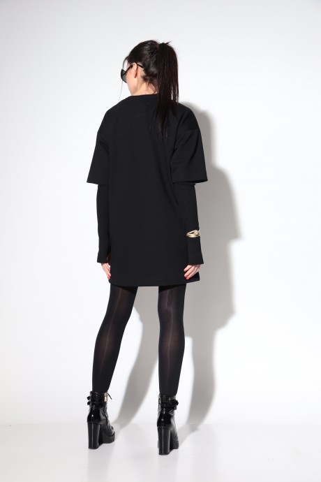 Платье SILVERSPICE S-5102 черный размер 42-48 #4