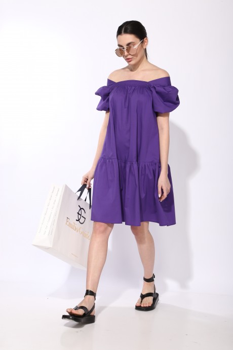Платье SILVERSPICE S-5205 фиолетовый размер 42-46 #3