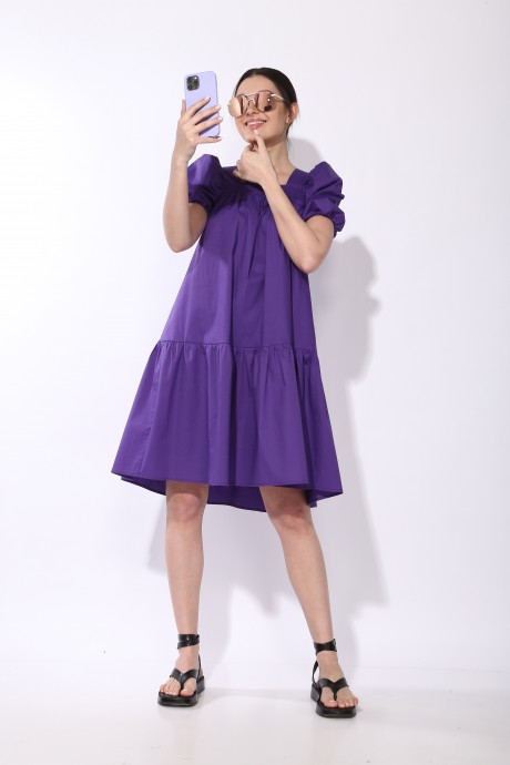 Платье SILVERSPICE S-5205 фиолетовый размер 42-46 #5
