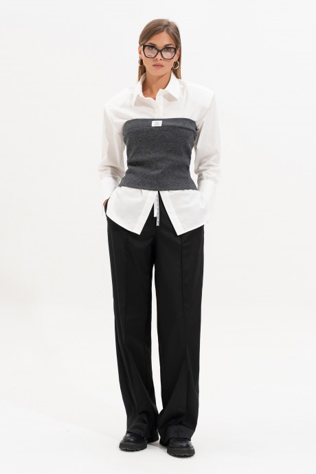 Топ SILVERSPICE S-7522 темно-серый размер 42-48 #2