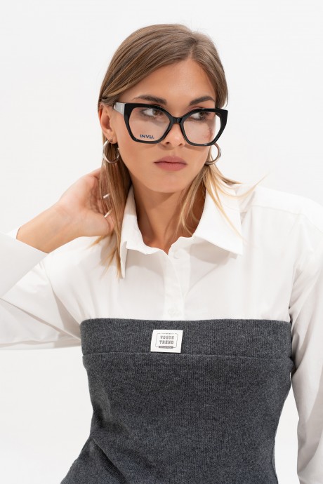 Топ SILVERSPICE S-7522 темно-серый размер 42-48 #5