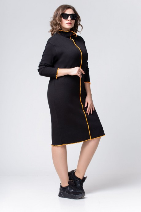 Платье EVA GRANT 141-1 черный размер 48-58 #4