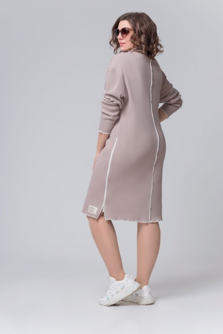 Платье EVA GRANT 141-2 бежевый размер 48-58 #4