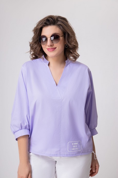 Блузка EVA GRANT 165-1 лиловый размер 48-58 #1