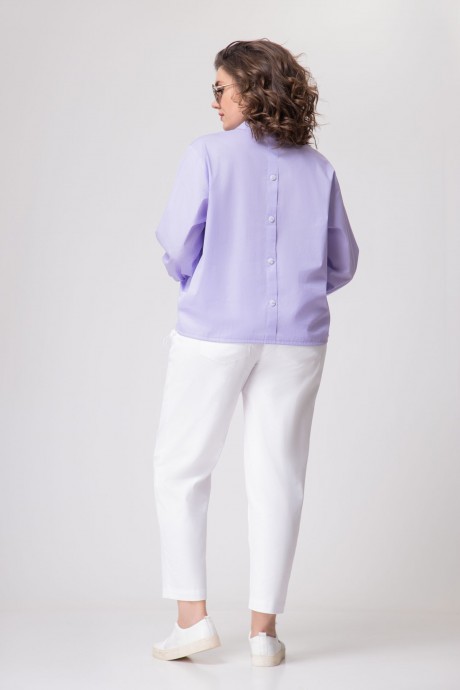 Блузка EVA GRANT 165-1 лиловый размер 48-58 #5