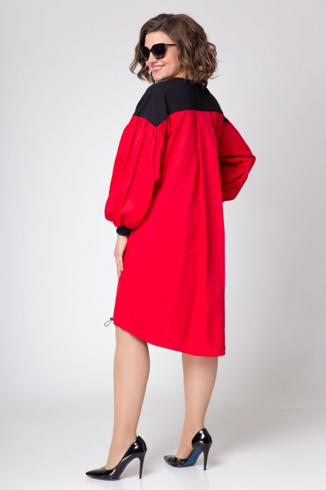 Платье EVA GRANT 133-3 красно-черный размер 48-58 #4
