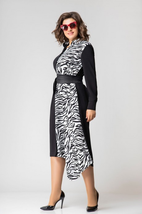 Платье EVA GRANT 190 черно-белый размер 48-58 #2