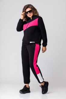 Спортивный костюм EVA GRANT 217 черный+розовый #1