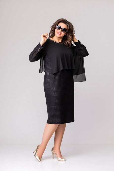 Платье EVA GRANT 7041 черный размер 48-64 #1