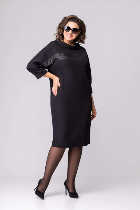 Платье EVA GRANT 7273 черный размер 48-64 #1