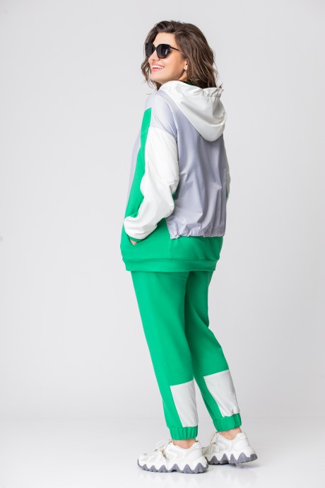 Спортивный костюм EVA GRANT 216-2 зеленый+светло-серый размер 48-58 #7