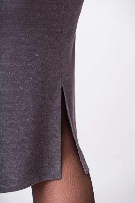 Платье EVA GRANT 158-1Н серый с люксером размер 48-58 #5