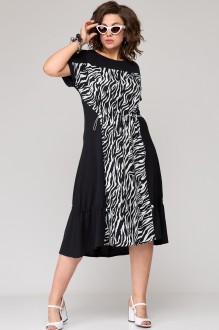 Платье EVA GRANT 7205 черно-белый #1