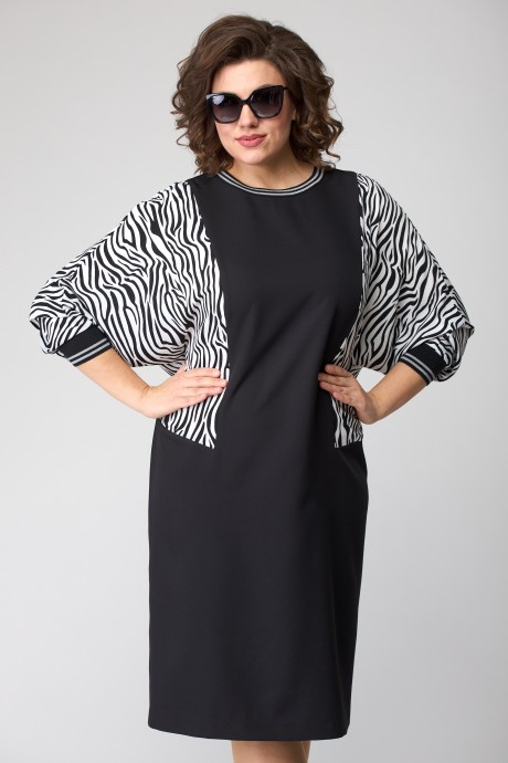 Платье EVA GRANT 7085 черный размер 48-58 #2
