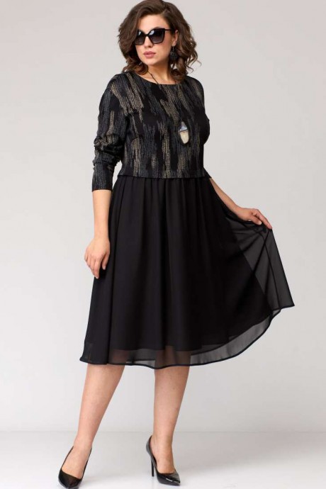 Платье EVA GRANT 7084.2 черный размер 48-58 #2