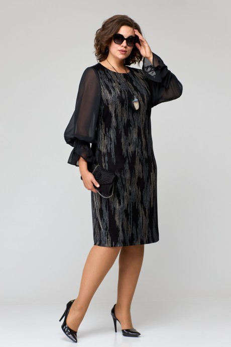 Вечернее платье EVA GRANT 7236-1 черный размер 48-54 #2