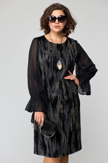 Вечернее платье EVA GRANT 7236-1 черный размер 48-54 #4