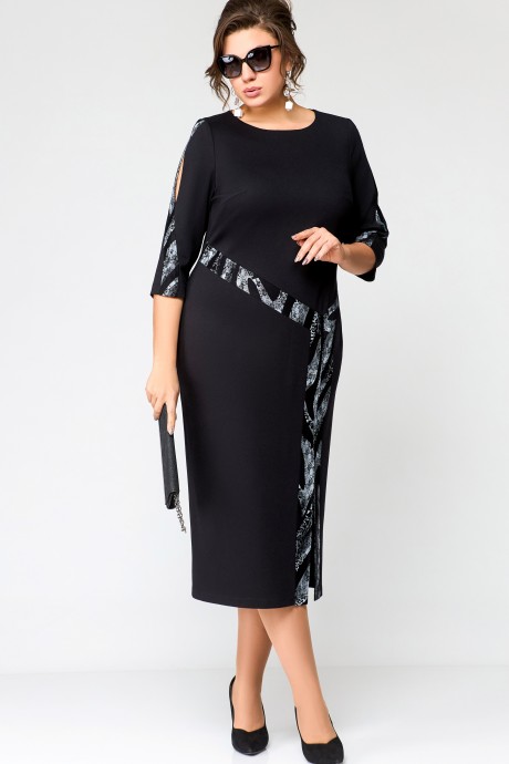 Платье EVA GRANT 7177 черный размер 48-58 #2