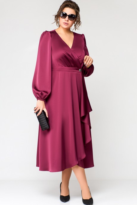 Вечернее платье EVA GRANT 7135 марсала размер 48-58 #1