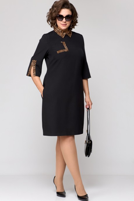 Платье EVA GRANT 7229 черный размер 50-60 #2