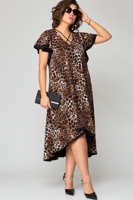Платье EVA GRANT 7223 леопард размер 50-60 #2