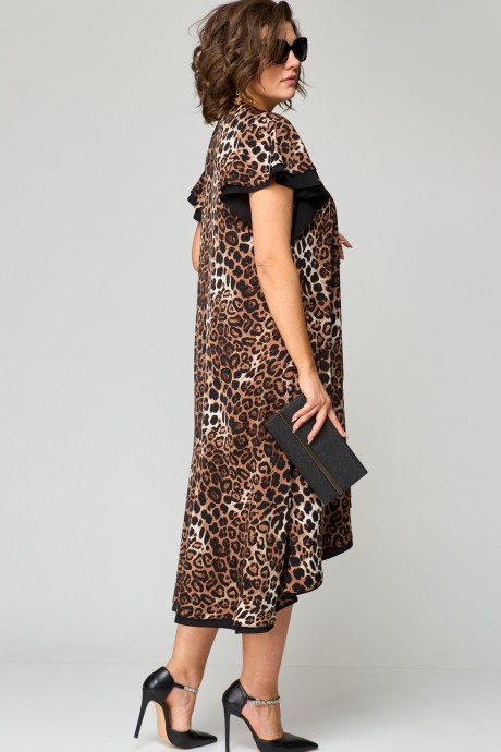 Платье EVA GRANT 7223 леопард размер 50-60 #4