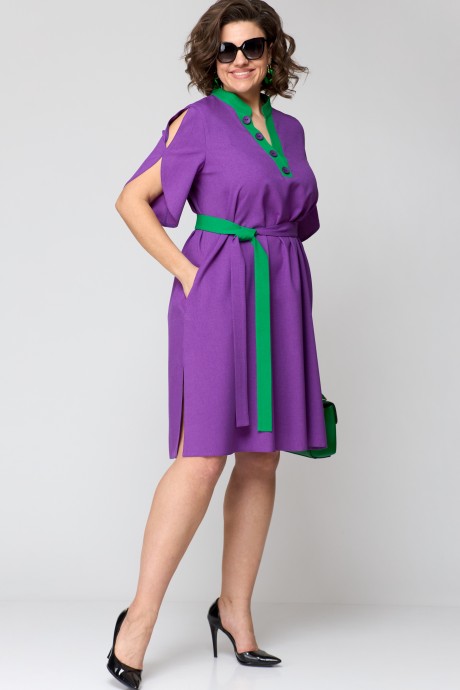 Платье EVA GRANT 7177 фиолетовый размер 50-60 #2