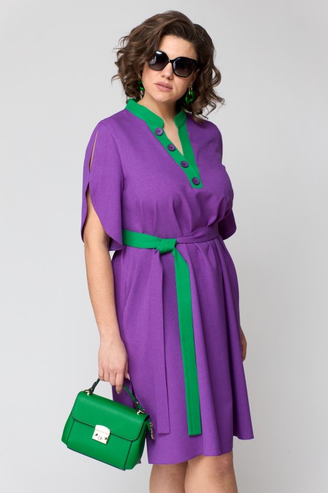 Платье EVA GRANT 7177 фиолетовый размер 50-60 #4