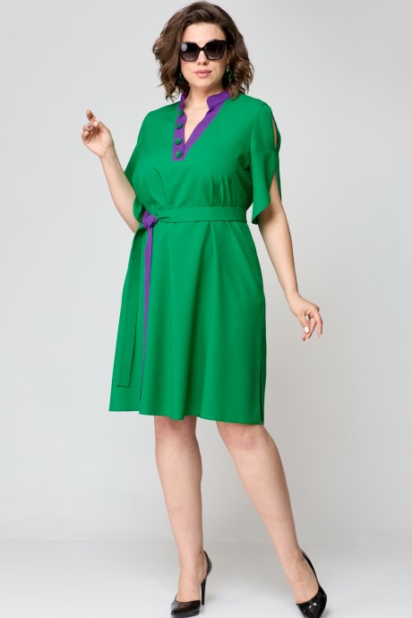 Платье EVA GRANT 7177 зелень размер 50-60 #2