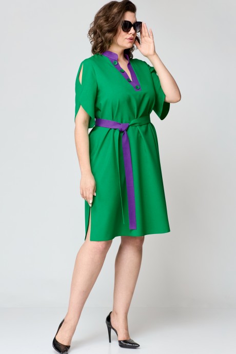Платье EVA GRANT 7177 зелень размер 50-60 #4