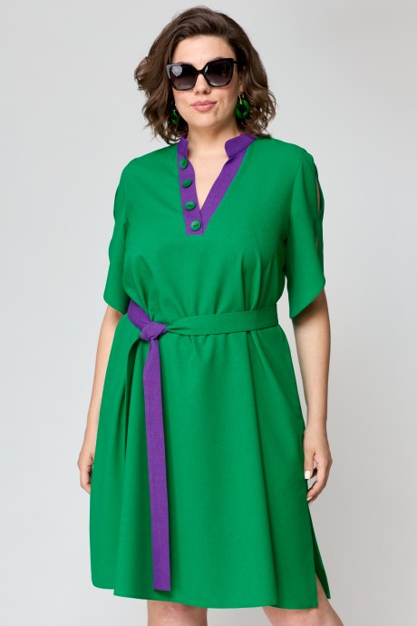 Платье EVA GRANT 7177 зелень размер 50-60 #5